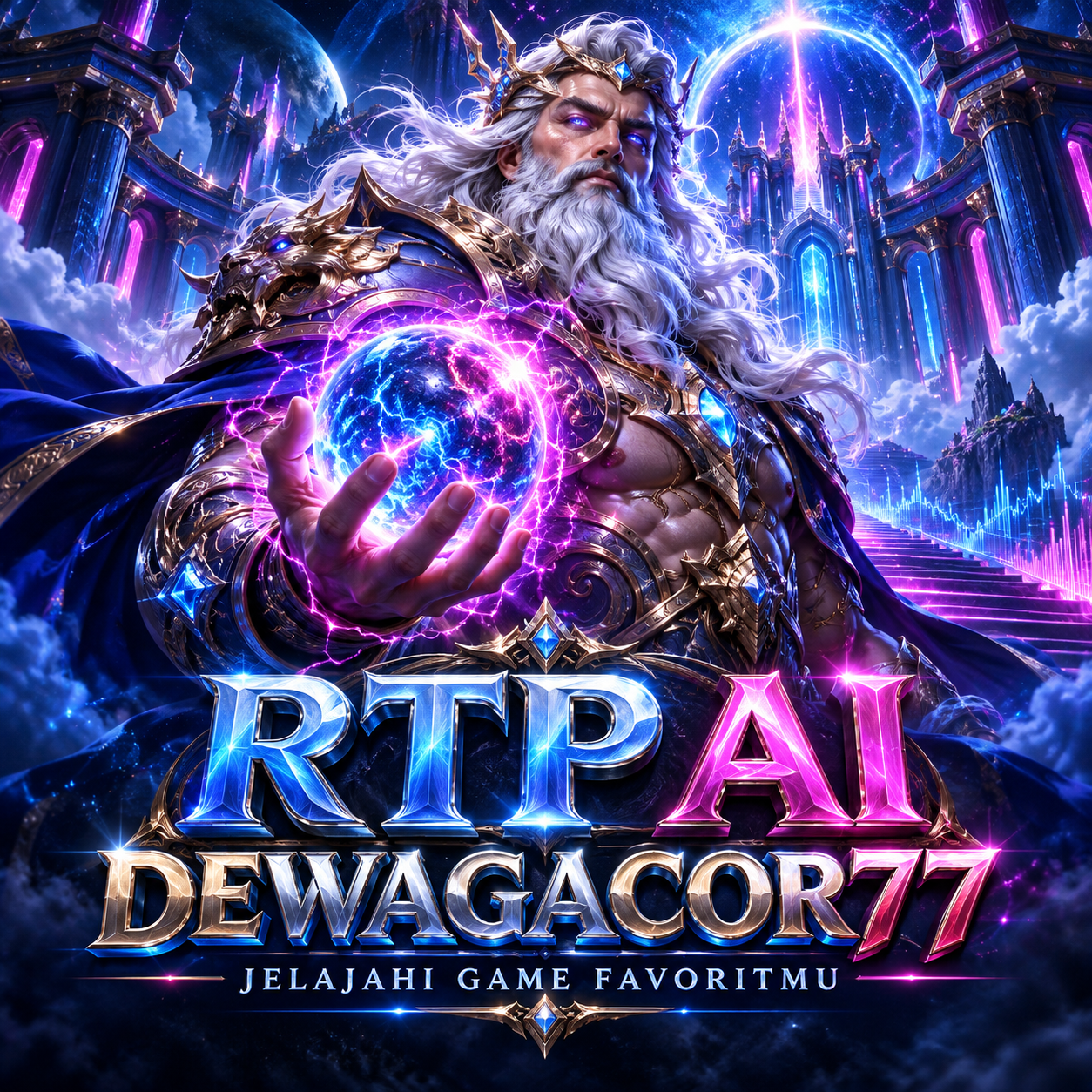RTP AI DEWAGACOR77 — dewa dengan energi biru dan magenta